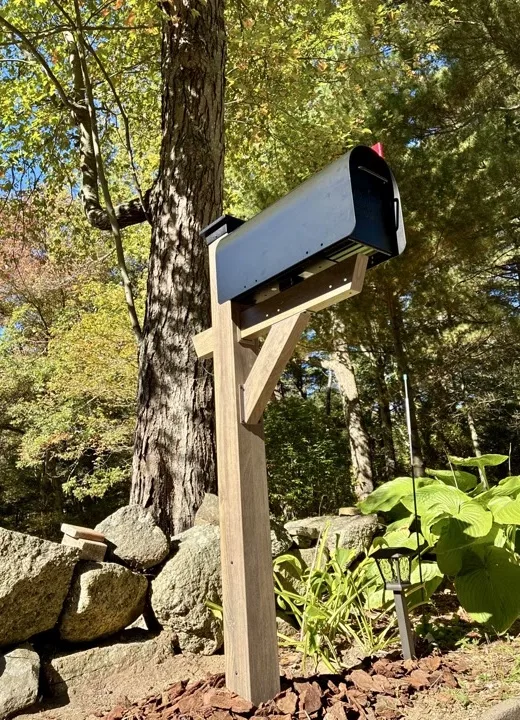 New post and mailbox installed, set solid and level